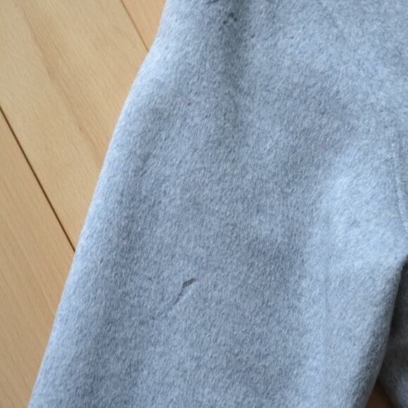 Pret Pour Partir Wool Coat Hoodie Button Closure Size 38 Grey - Picture 6 of 6